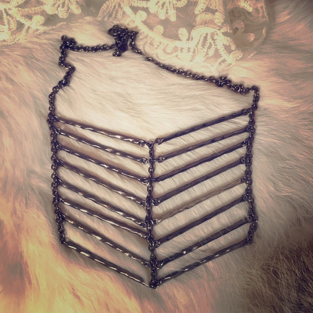 Fishbone Bib Necklace